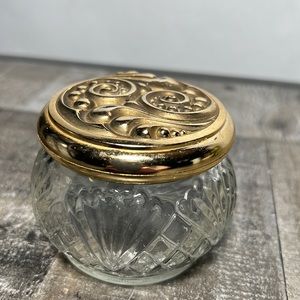 Vintage Avon 5oz. Skin moisture Cream Softener silver Lid Antique Jar- Empty